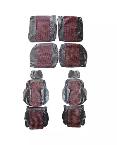 Seat Trims Complete Quartet Red Black Leather Peugeot 205 GTI