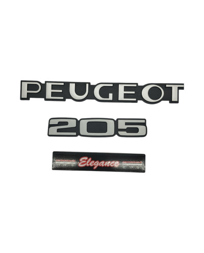 Peugeot 205 ELEGANCE Logos Set mit 3 Logos