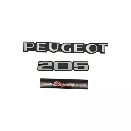 Peugeot 205 ELEGANCE logo's set van 3 logo's