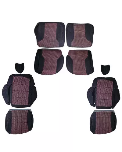 Kwartet stof volledige stoelbekleding rood voor Peugeot 309 GTI