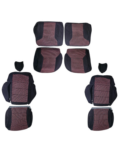 Tapicería de asiento completo de tela cuarteto roja para Peugeot 309 GTI