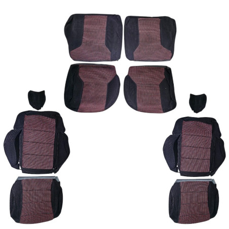 Tapicería de asiento completo de tela cuarteto roja para Peugeot 309 GTI