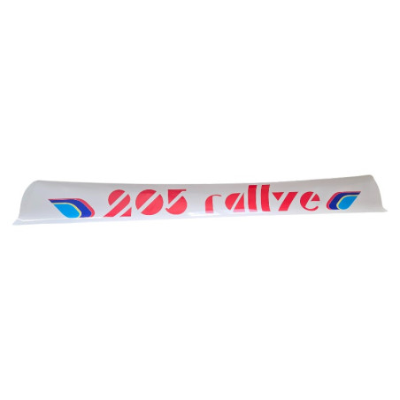 Adesivos de faixa de cabeça de viseira solar para Peugeot 205 Rallye PTS Branco