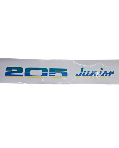 Adesivo aletta parasole Peugeot 205 Junior – Verde, Blu, Giallo, alta qualità.