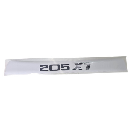 Adesivos de tira de viseira de sol para Peugeot 205 XT Fundo preto, branco