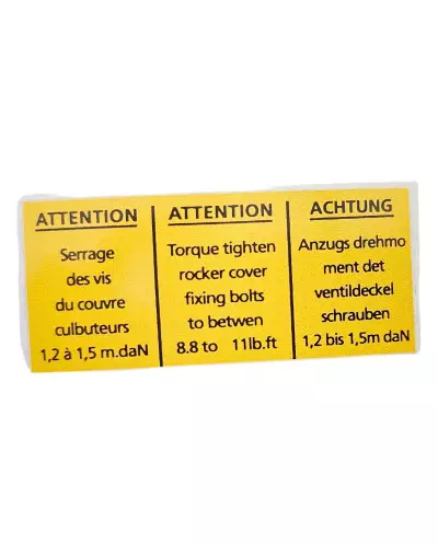 Engine compartment sticker for Renault 5 Alpine Turbo, high quality manufacture by youngtimersclassic.