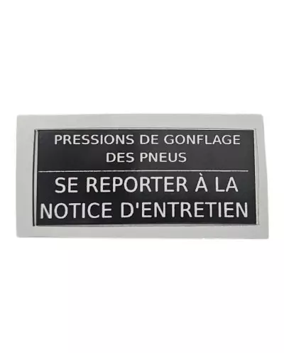 Tire pressure stickers for Renault 5 alpine turbo, high quality workmanship by youngtimersclassic.