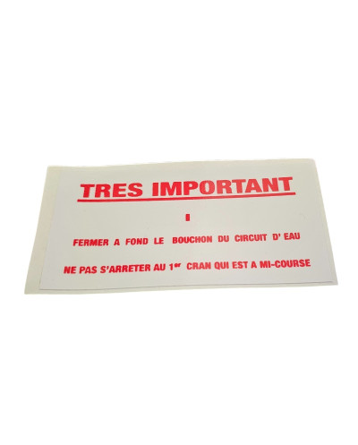 Peugeot 205/309/104/504/604 engine coolant stickers