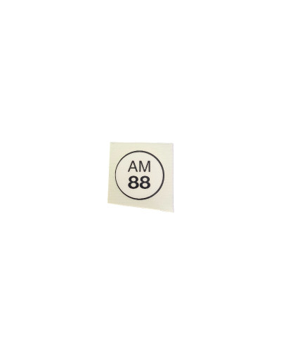 Stickers Compartiment Moteur " AM 88 " pour Peugeot 104, neuf.