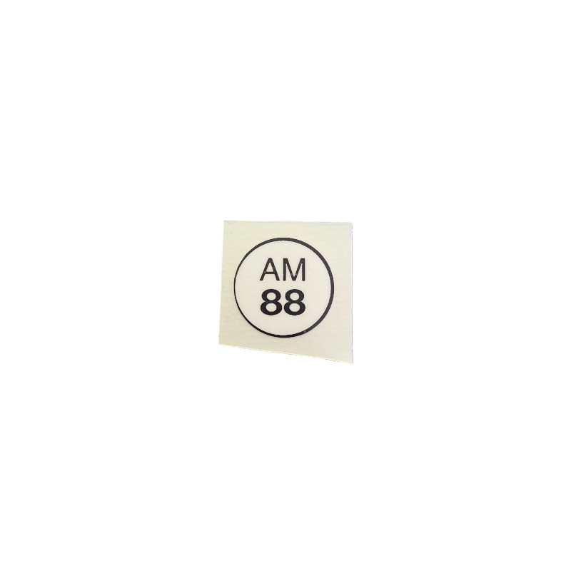 Stickers Compartiment Moteur " AM 88 " pour Peugeot 104, neuf.