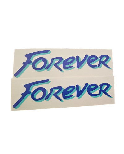 Set van 2 voorspatbordstickers voor Peugeot 205 FOREVER, donkerblauw