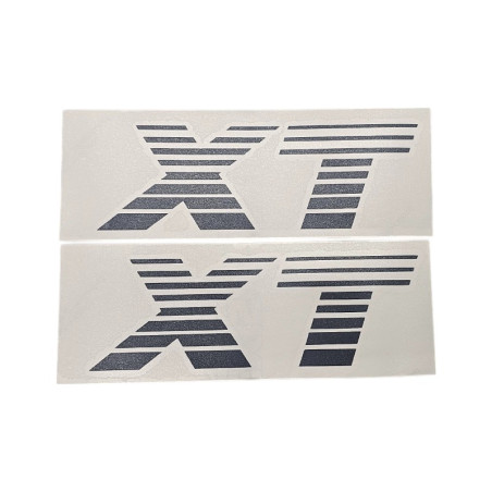 Set van 2 "XT" zwarte stickers, voorspatbord voor Peugeot 205 XT