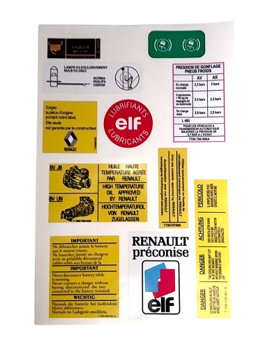 Stickers compartiment moteur R21 2L TURBO