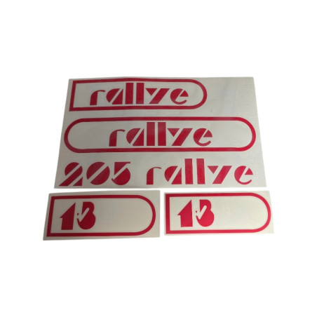 Stickers Custode et Coffre Peugeot 205 Rallye 1.3