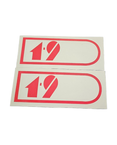 Stickers "1.9" pour custode Peugeot 205