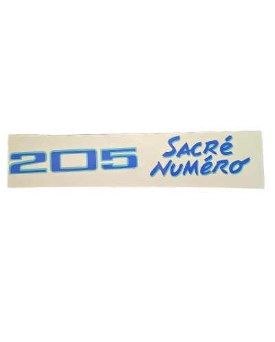 Peugeot 205 Sacré Numéro Coffres Aufkleber Dunkelblau