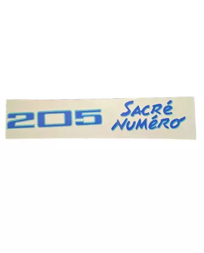 Peugeot 205 Sacré Numéro Coffres Stickers Dark Blue