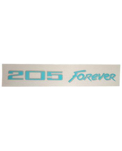 Sticker coffre Peugeot 205 Forever bleu turquoise