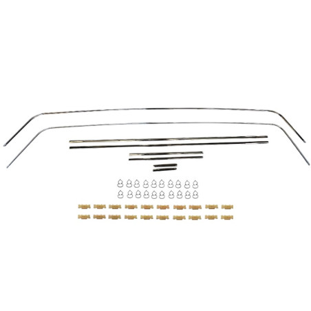 Complete Chrome Edging Kit with Peugeot 205 GENTRY Fasteners