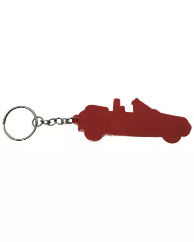 Llavero Peugeot 205 CTI rojo visto de espaldas.