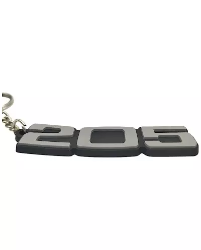 Llavero Peugeot 205 negro y gris