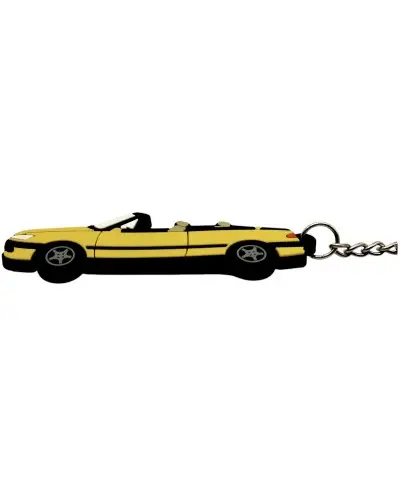Llavero Peugeot 306 Cabriolet Amarillo, vista de perfil.