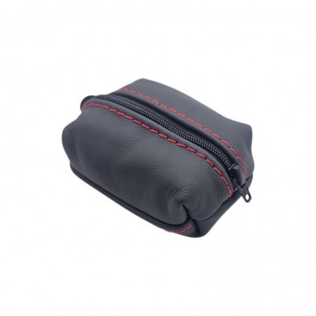 Bolso de piel antracita con costuras rojas Peugeot 205 / 309 GTI