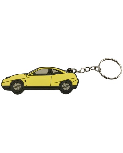 Porte clé Fiat coupe jaune