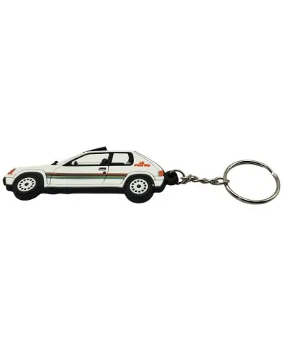 Llavero Peugeot 205 Rallye, vista de perfil.