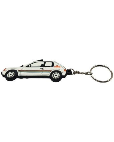 Porte clé Peugeot 205 Rallye, vue de profil.