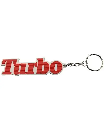 Renault 5 Alpine Turbo Red Outline White Classic Car Keychain
