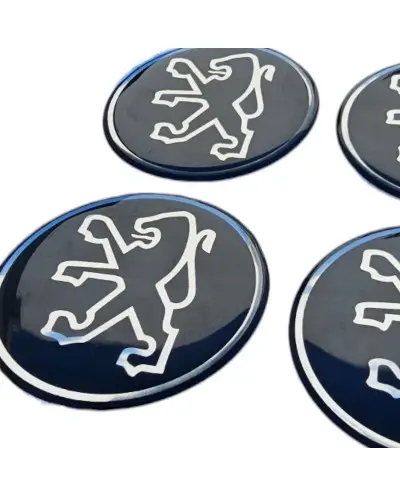 Stickers en reliefs Peugeot pour centre de roue PT