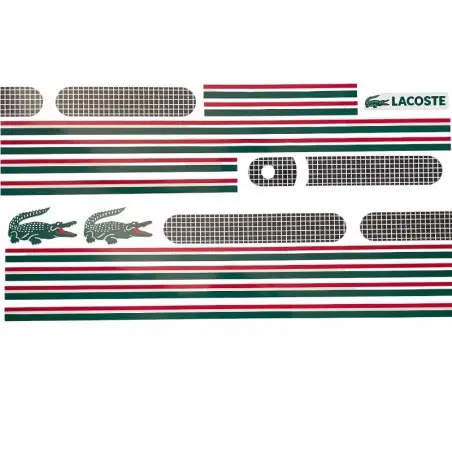 Kompletter Dekorationssatz Peugeot 205 Lacoste
