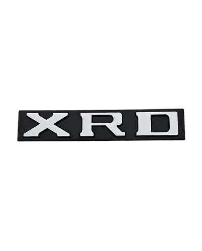 Logo emblema bagagliaio XRD per Peugeot 205/309, badge nero e grigio
